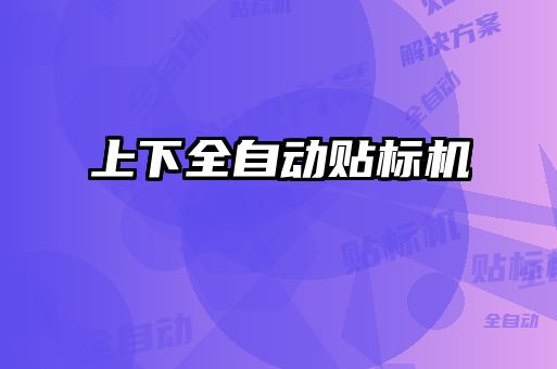 上下全自動貼標(biāo)機
