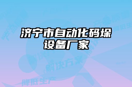 濟(jì)寧市自動化碼垛設(shè)備廠家