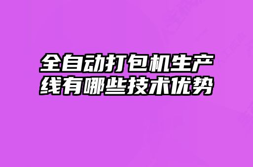 全自動打包機生產(chǎn)線有哪些技術優(yōu)勢