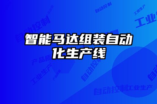 智能馬達(dá)組裝自動化生產(chǎn)線